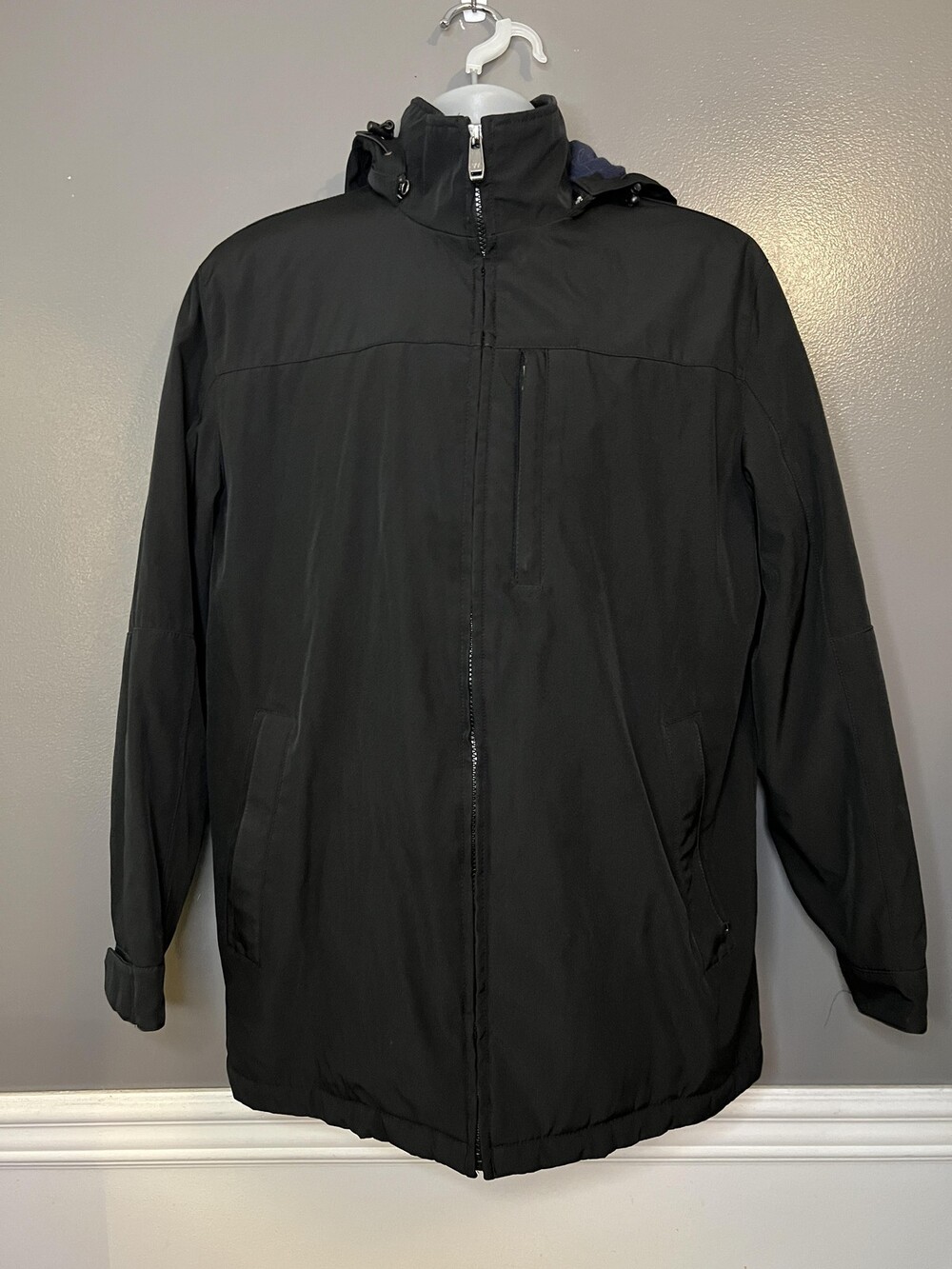 Weatherproof Jacket Mens Medium Black Hooded Insulated Parka Winter Coat
